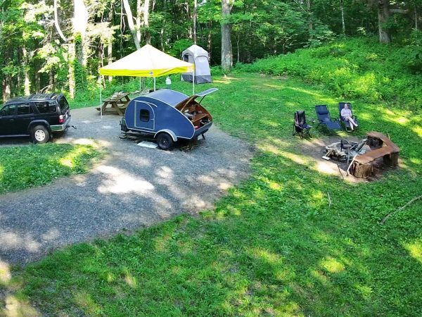Camp viewed from above