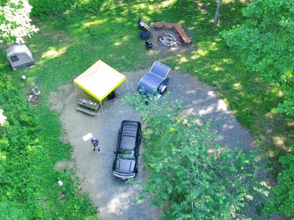 Campsite from above